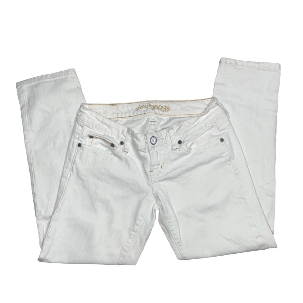 American Eagle AE Artis White Cropped Jeans